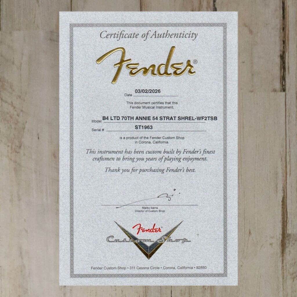 Fender USED 2026 Fender Custom Shop 70th Anniversary 1954 Stratocaster (963)