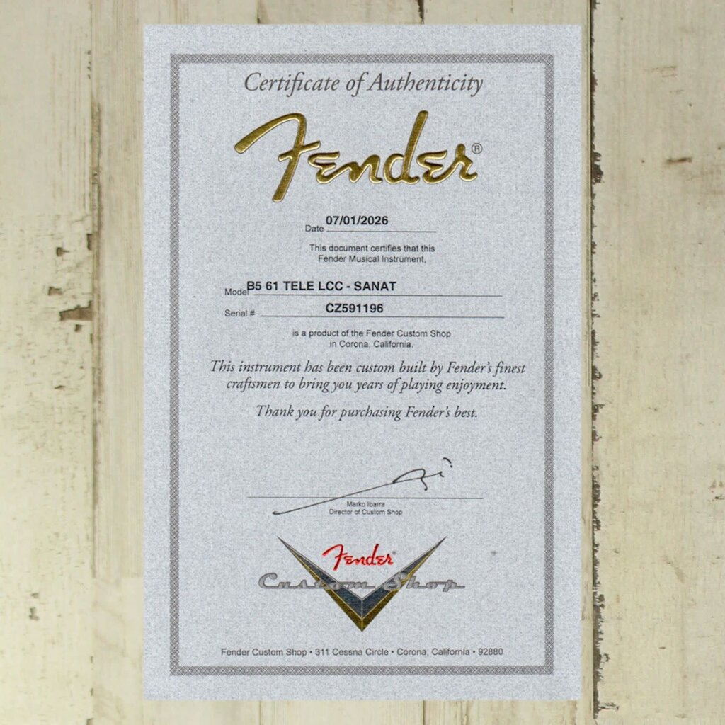 Fender DEMO Fender Custom Shop 1961 Telecaster DLX Closet Classic - Super Aged Natural (196)