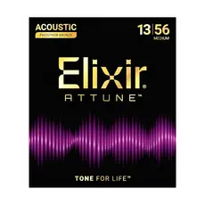 Elixir NEW Elixir Attune Acoustic Guitar Strings - Phosphor Bronze - Medium - .013-.056