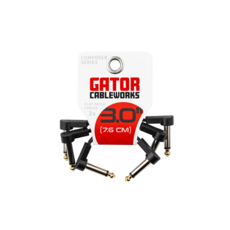 Gator NEW Gator Cableworks Composer Series Flat Patch Cable - 3" - 3-Pack
