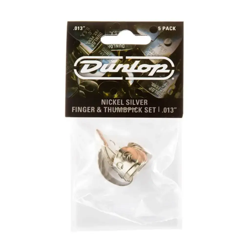 Dunlop NEW Dunlop Nickel Silver Finger & Thumbpicks - .013