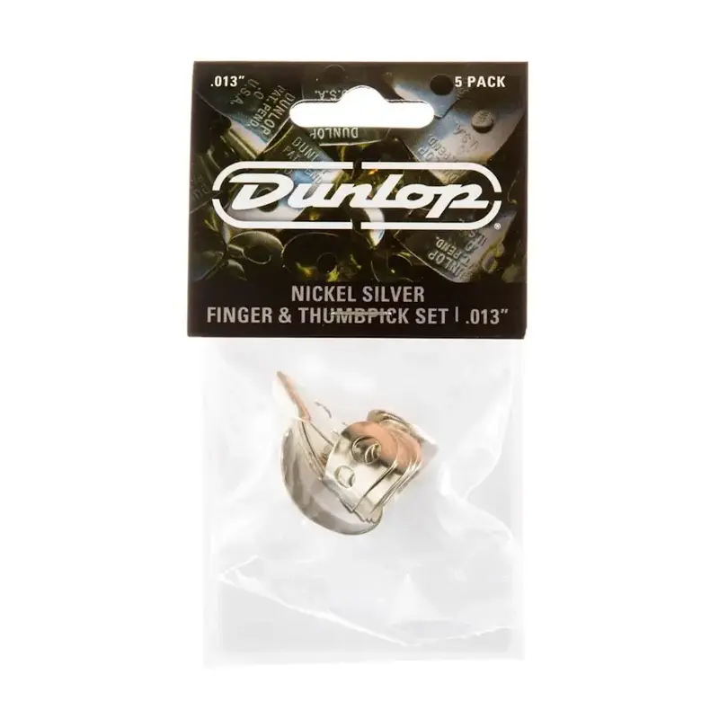 Dunlop NEW Dunlop Nickel Silver Finger & Thumbpicks - .013