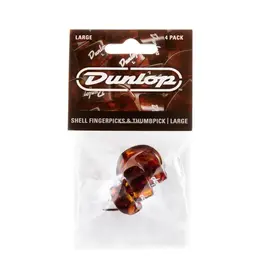 Dunlop NEW Dunlop Shell Finger & Thumb Picks - Large - Pack of 4
