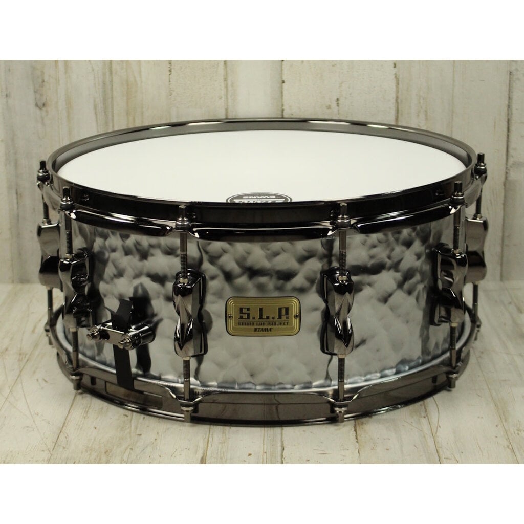 Tama DEMO Tama S.L.P. Expressive Hammered Steel Snare Drum - 6 inches x 14 inches, Glossy