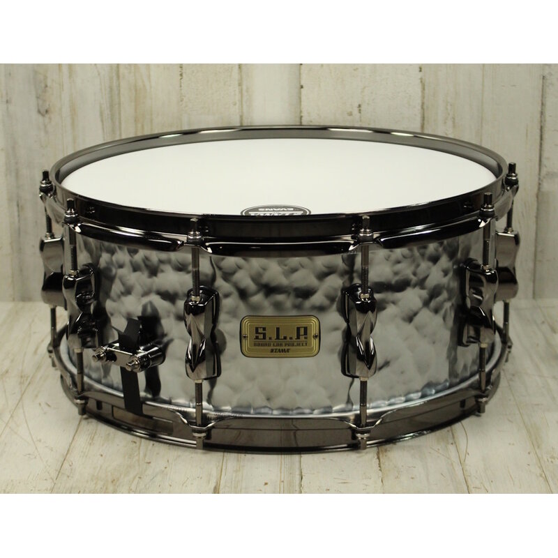 Tama DEMO Tama S.L.P. Expressive Hammered Steel Snare Drum - 6 inches x 14 inches, Glossy