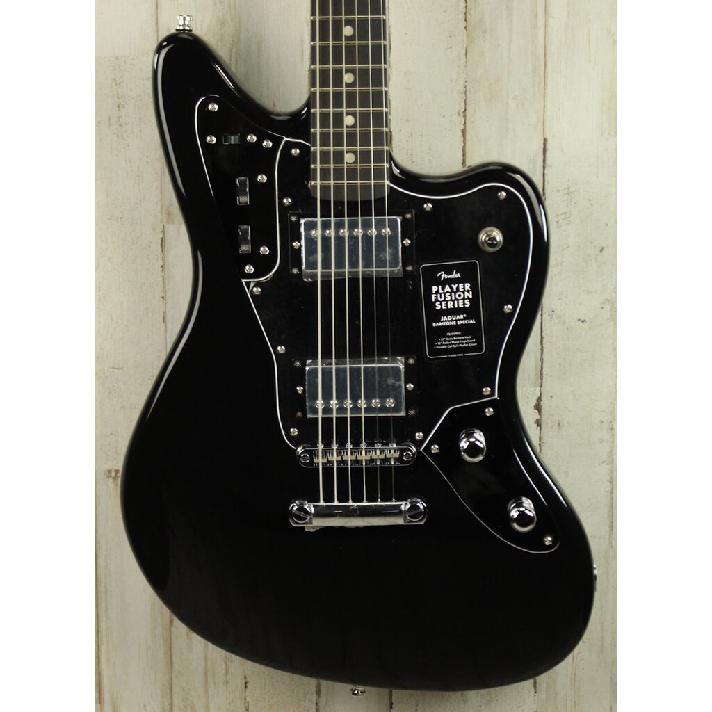 Fender DEMO Fender Limited Edition Player Fusion Jaguar Baritone - Black (356)
