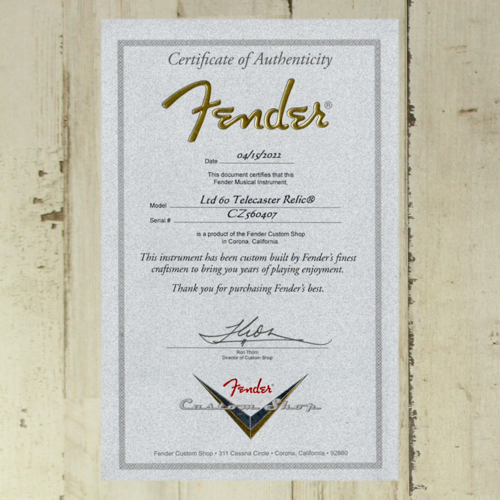Fender USED 2022 Fender Custom Shop Limited Edition '60 Telecaster Relic (407)