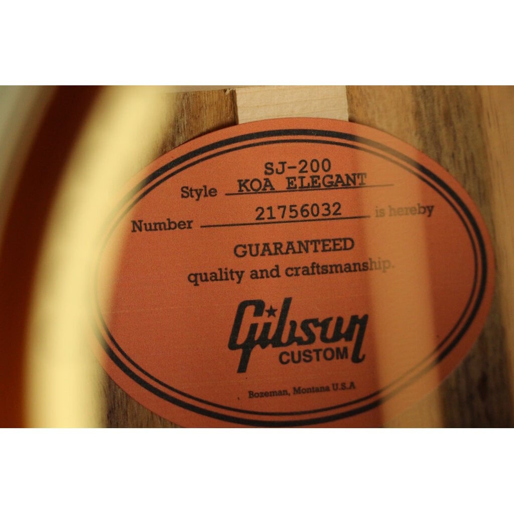 Gibson NEW Gibson SJ-200 Elegant Koa - Honey Burst (032)