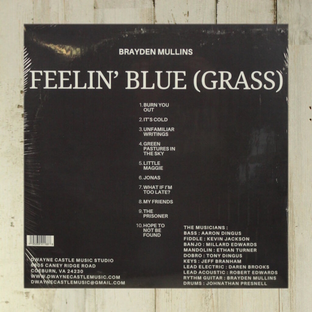 NEW Brayden Mullins - Feelin' Blue (Grass) - LP