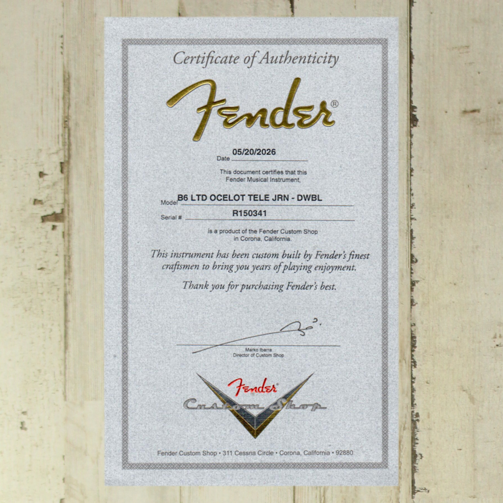 Fender DEMO Fender Limited Edition Ocelot Telecaster Journeyman Relic - Dirty White Blonde (341)