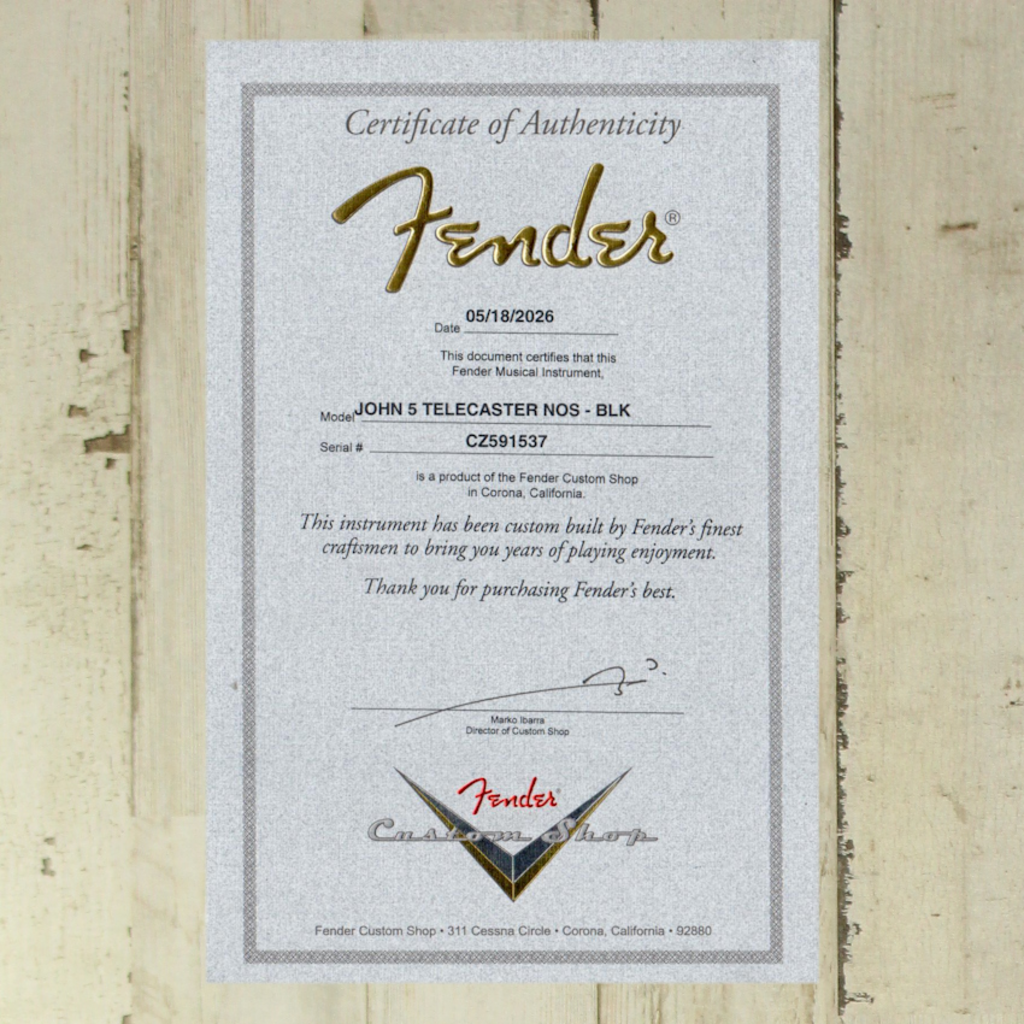 Fender DEMO Fender Custom Artist John 5 Signature Telecaster - Black (537)