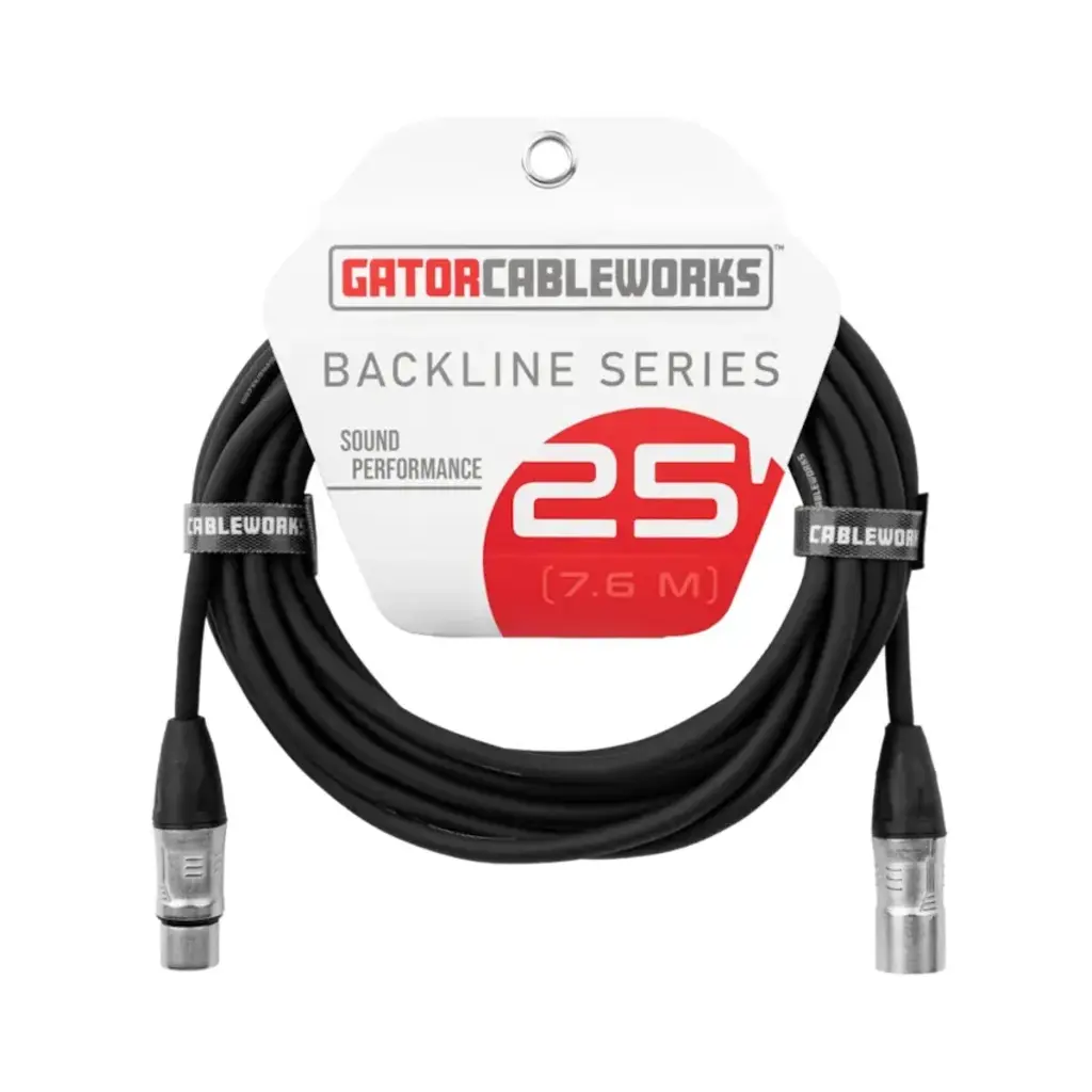 Gator NEW Gator Cableworks Backline Series Microphone Cable - 25'
