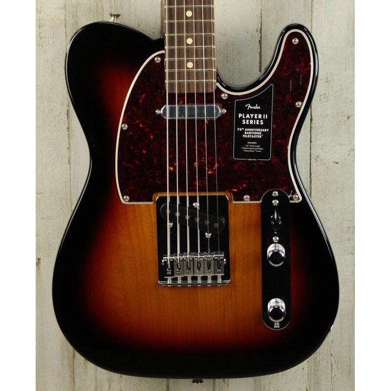 Fender DEMO Fender 75th Anniversary Player II Baritone Telecaster - 3-Color Sunburst (553)