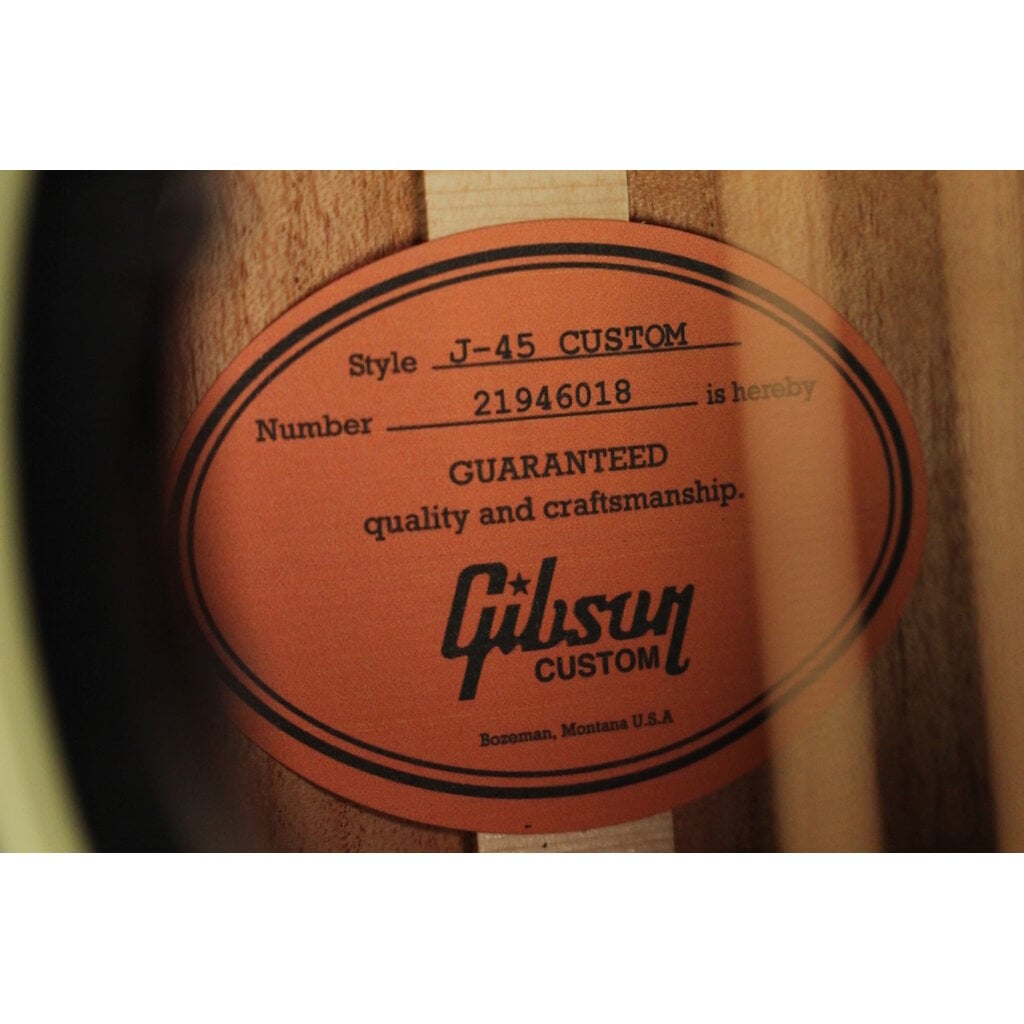 Gibson NEW Gibson Custom J-45 Custom - Ebony (018)