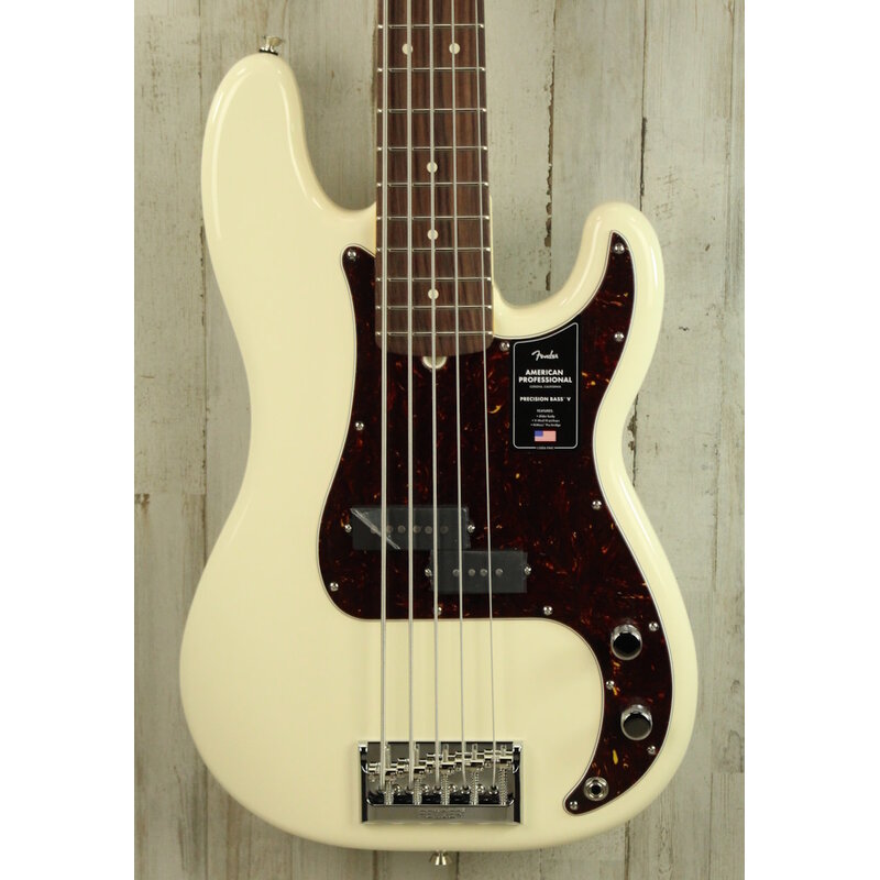 Fender DEMO Fender American Professional Precision Bass V - Olympic White (844)