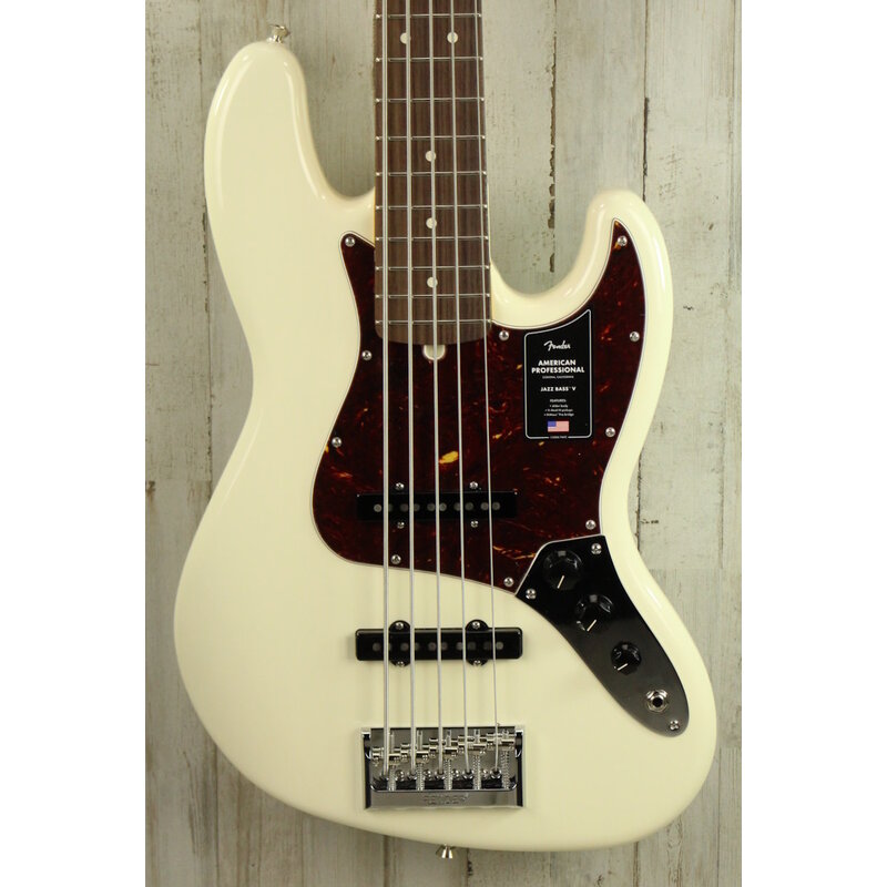 Fender DEMO Fender American Professional Jazz Bass V - Olympic White (933)