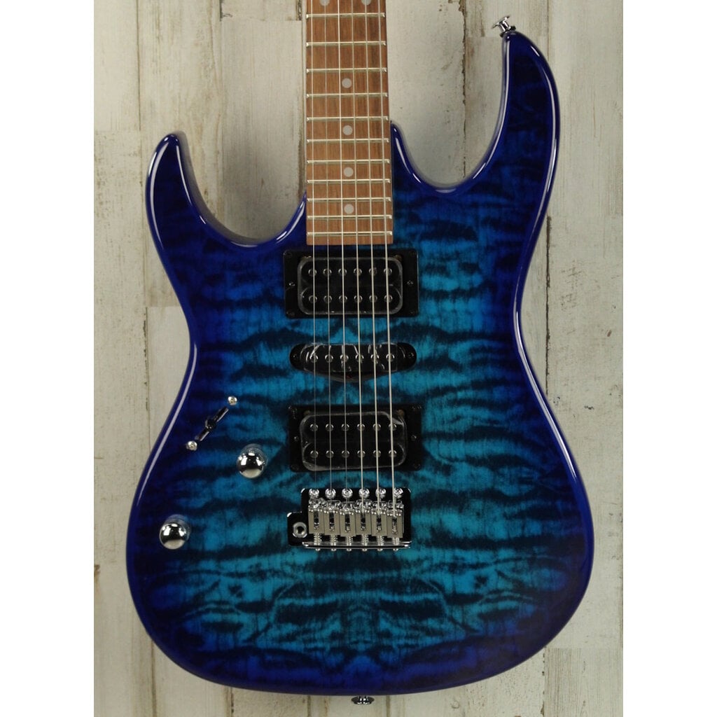 Ibanez DEMO Ibanez GIO GRX70QAL Left-Handed - Transparent Blue Burst (772)