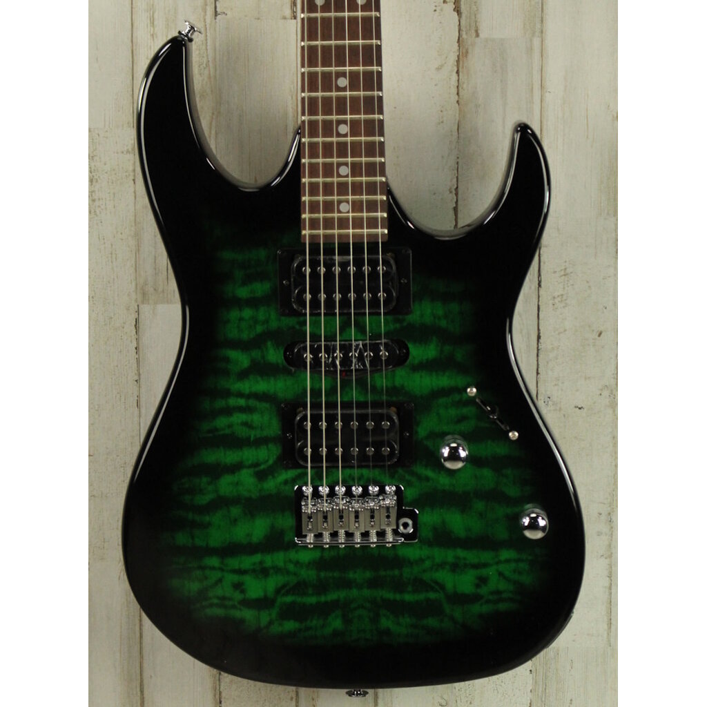 Ibanez DEMO Ibanez GIO GRX70QA - Transparent Emerald Burst (486)