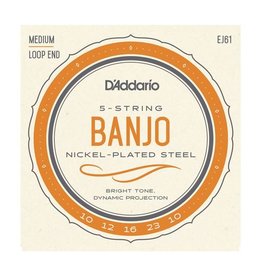 D'Addario NEW D'Addario EJ61 Nickel Banjo Strings - Medium - .010-.023