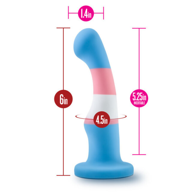 Blush Avant Pride Dildo: Trans Flag