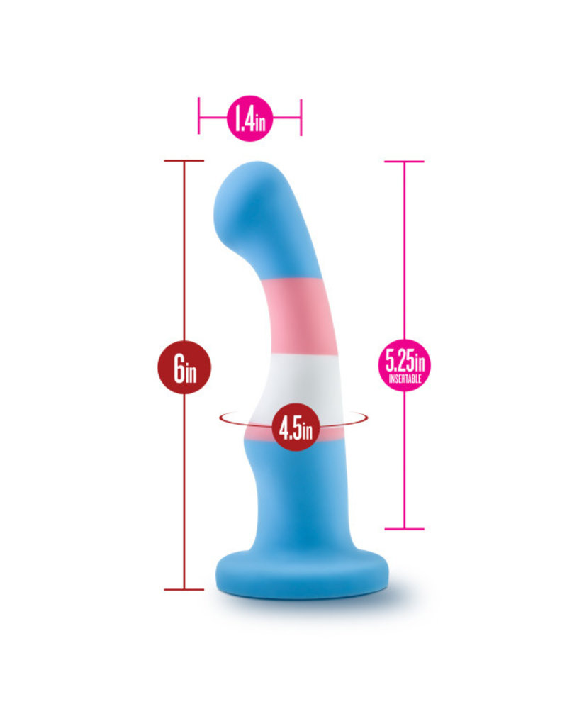 Blush Avant Pride Dildo: Trans Flag