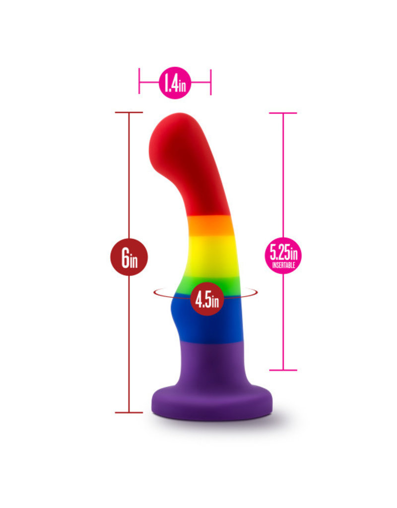 Blush Avant Pride Dildo: Rainbow