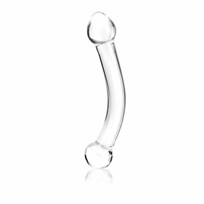 Gläs Glass Dildo: Clear Curved G