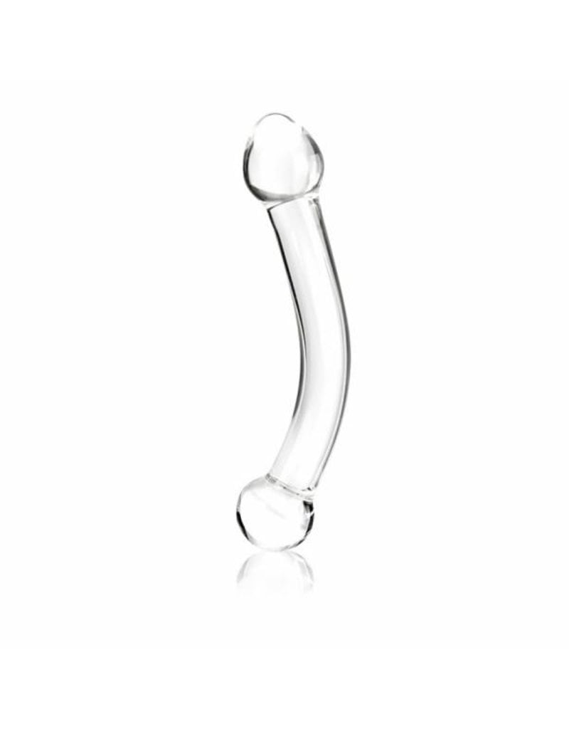 Gläs Glass Dildo: Clear Curved G