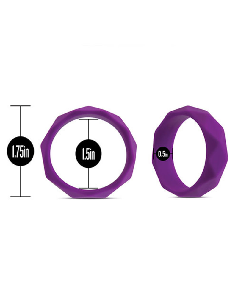 Wellness Geo Silicone Penis Ring, 1.75, Purple 