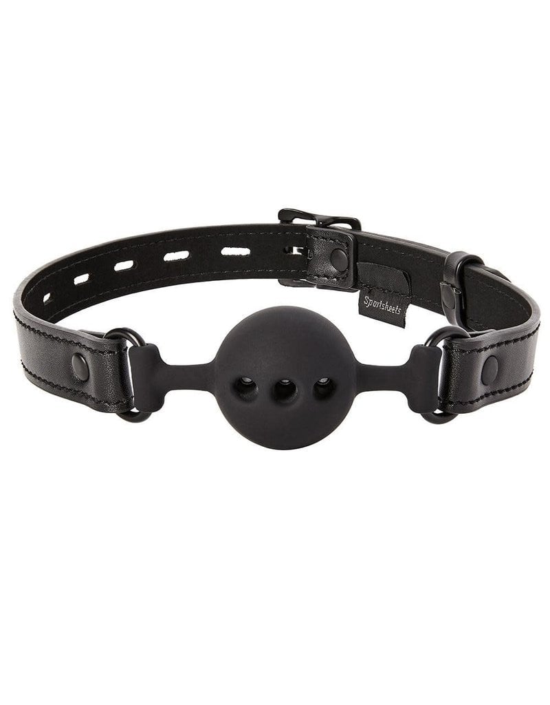 Ball Gag Silicone Black by HappyNHealthy