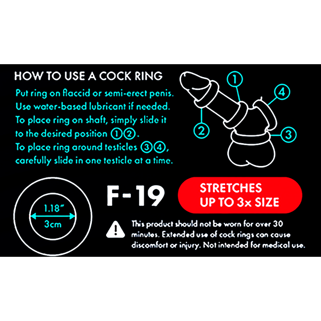 Forto F-19 Liquid Silicone GID Cockring