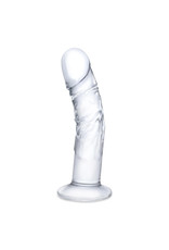 Gläs Glas 7" Curved Glass Dildo with Veins