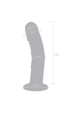 Gläs Glas 7" Curved Glass Dildo with Veins