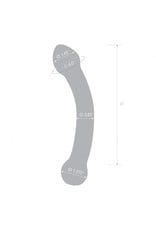 Gläs Glass Dildo: Clear Curved G