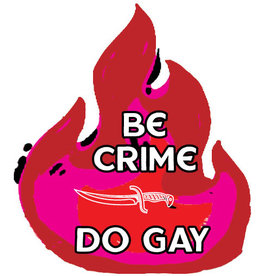 Microcosm Publishing Pin: Be Crime Do Gay