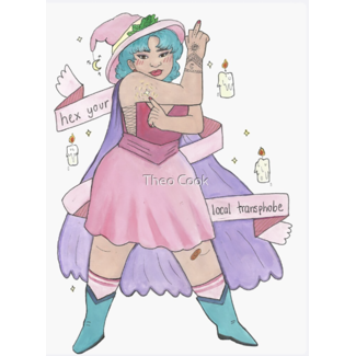 Hex Your Local Transphobe Sticker