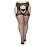 Leg Avenue Oval Net Suspender Hose with Opaque Top