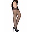Leg Avenue Oval Net Suspender Hose with Opaque Top
