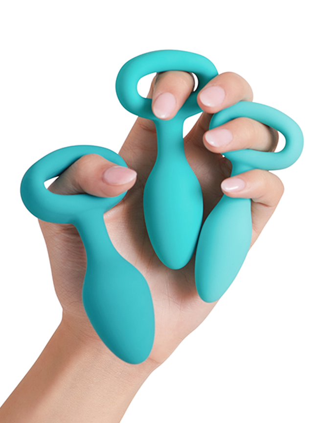 plusOne Anal Training Kit set of three butt plugs