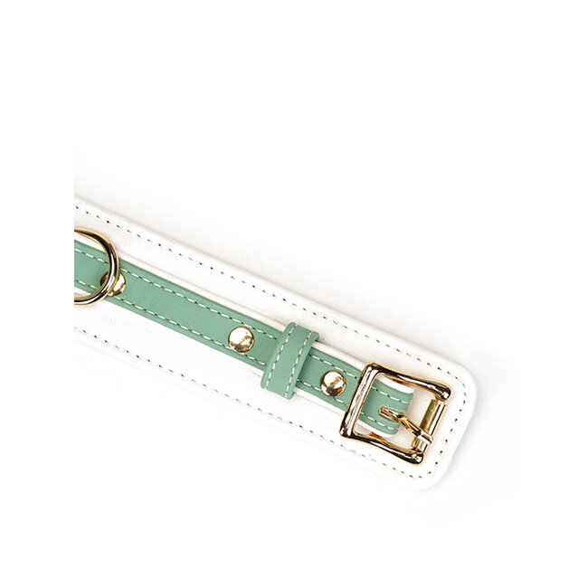 Liebe Seele White & Green Fairy Leather Collar with Leash