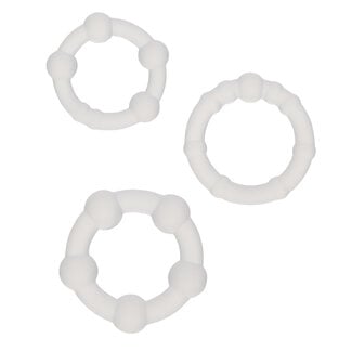 Calexotics Alpha Liquid Silicone Beaded Rings Set