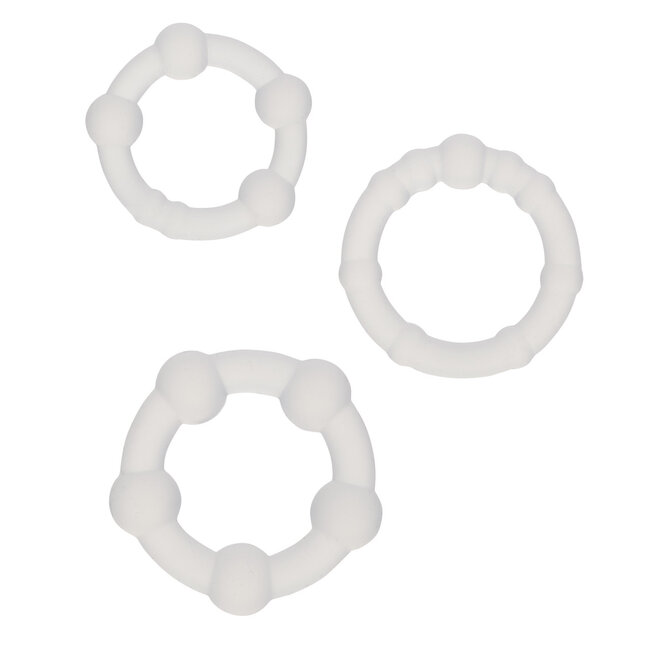 Calexotics Alpha Liquid Silicone Beaded Rings Set