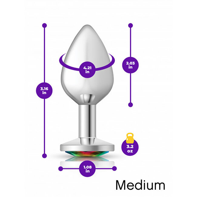 Viben Cheeky Charms Rainbow Crystal Plug