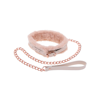 Peaches 'n Creame Fur Collar & Leash