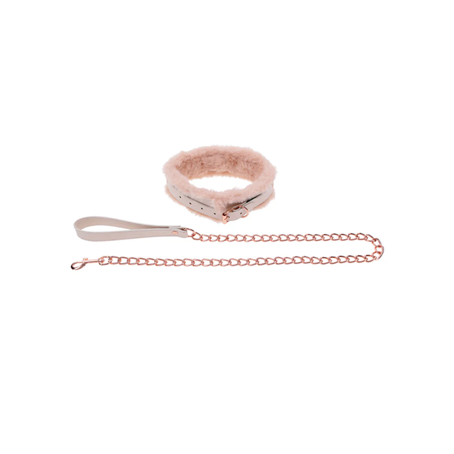 Peaches 'n Creame Fur Collar & Leash