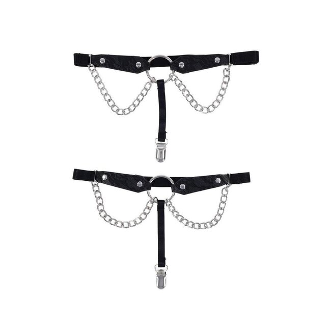 Sex & Mischief Chain Lace Garters