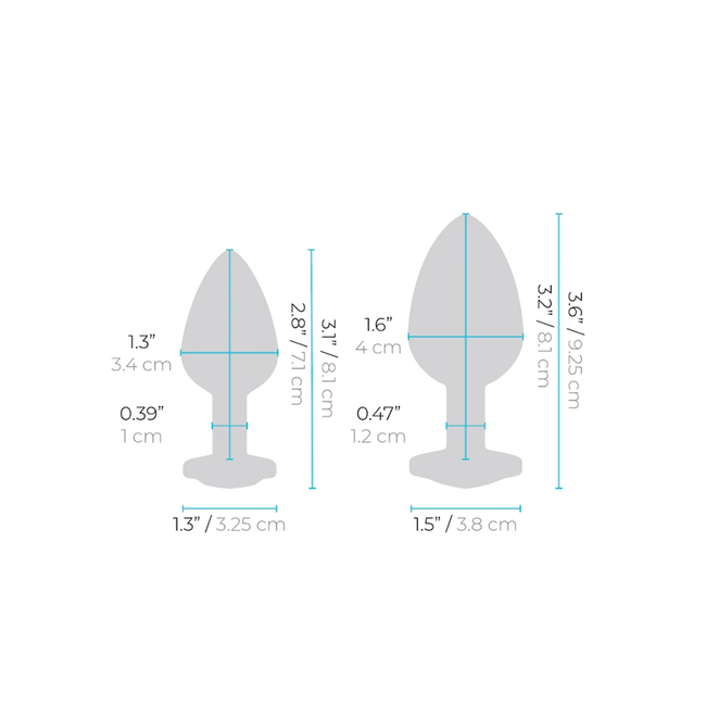 B-Vibe Jewel Heart Training Plug Set