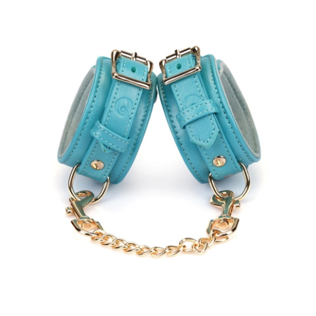 Liebe Seele Blue Leather Wrist Restraints