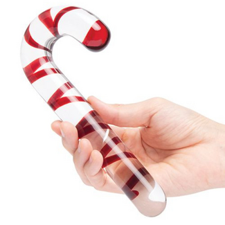 Pipedream Candy Cane Glass Dildo