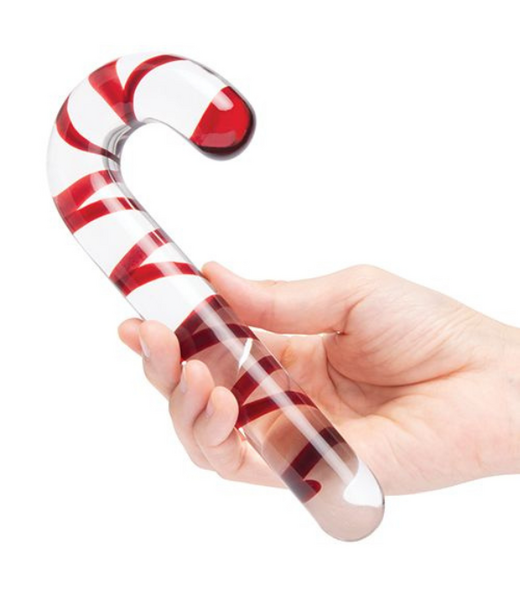 Pipedream Candy Cane Glass Dildo